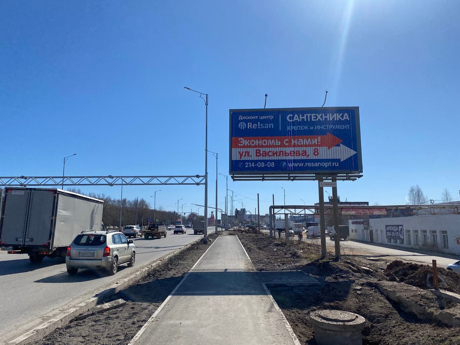 Билборд 6×3 — ул. Героев Хасана, 98 – ул. Васильева
